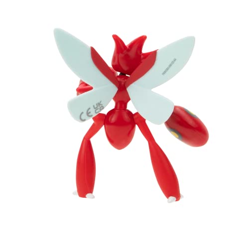 Pokemon SCIZOR Battle Feature Figure - 4.5-Inch Scizor Battle Figure with Slashing Pincer