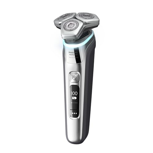 Philips Norelco 9500 Rechargeable Wet & Dry Electric Shaver with Quick Clean, Travel Case, Pop up Trimmer, S9985/84, Black