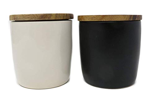 Rae Dunn By Magenta 2 Piece SALT/PEPPER Ceramic LL Salt & Pepper Cellar