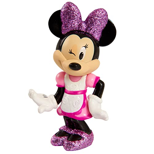 Disney Junior Minnie Mouse 3 Inch Tall Collectible Figure Set, 5 Piece Set Includes Tennis, Hula, Candy Maker, Popstar, and Ballerina Outfits, by Just Play
