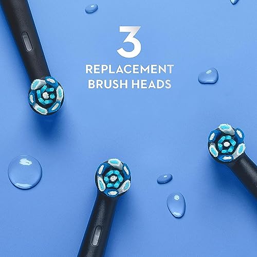 Oral-B iO Ultimate Clean Replacement Brush Heads, Black, 3 Count