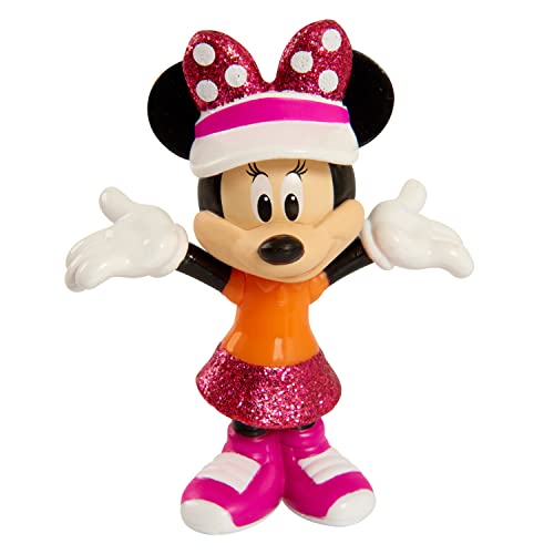Disney Junior Minnie Mouse 3 Inch Tall Collectible Figure Set, 5 Piece Set Includes Tennis, Hula, Candy Maker, Popstar, and Ballerina Outfits, by Just Play