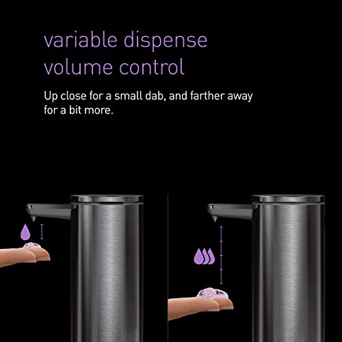 simplehuman 9 oz. Touch-Free Rechargeable Sensor Liquid Soap Pump Dispenser