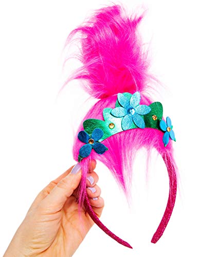 Trolls World Tour Princess Poppy Headband With Faux Troll Hair