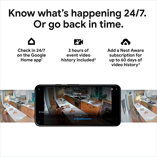 Google Nest Cam Outdoor or Indoor, Battery - 2nd Generation - 1 Pack