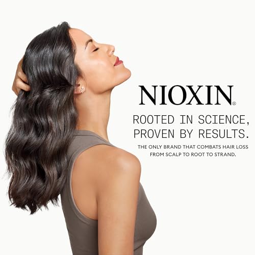 Nioxin System Kit 1, Hair Strengthening & Thickening Treatment, Treats & Hydrates Sensitive or Dry Scalp, Reduces Hair Breakage, For Natural Hair with Light Thinning, Full Size (3 Month Supply)