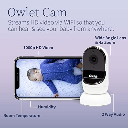 Owlet Dream Duo Smart Baby Monitor - HD Video and Wearable Dream Sock - View Heart Rate and Avg Oxygen as Sleep Quality Indicators, Mint