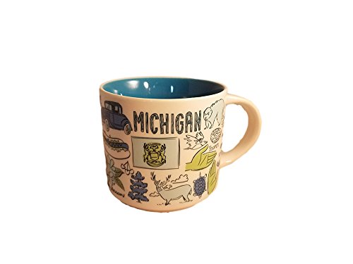 Starbucks Michigan Been There Series Ceramic Coffee Mug, 14 oz