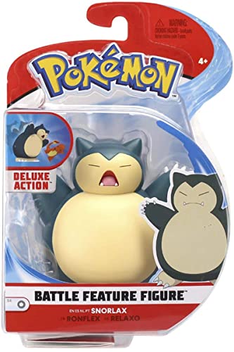 Pokemon Feature Battle Figure- Includes 4.5-Inch Snorlax