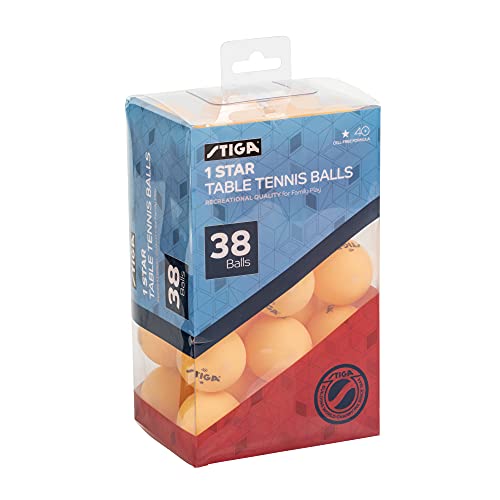 STIGA Orange 1 Star Table Tennis Balls 40mm ITTF Regulation Size and Weight Ping Pong Balls - Perfectly Round - Ideal for Recreational Play