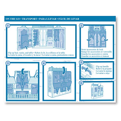 Disney Frozen 2 Fold and Go Portable Arendelle Castle Exclusive Dollhouse Playset