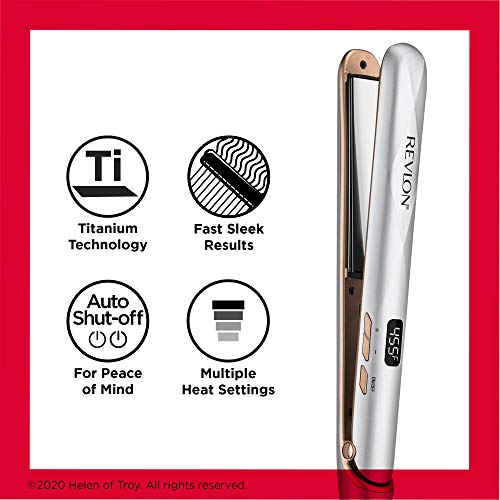 Revlon Salon Straight Titanium Flat Iron, 1"