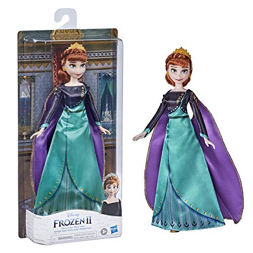 Frozen Disney's 2 Queen Anna Fashion Doll, Dress, Shoes, and Long Red Hair, Toy for Kids 3 Years Old and Up