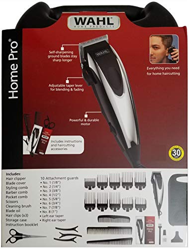 Wahl Hair Clipper Home Pro 22-Piece - Complete Men's Haircutting Kit