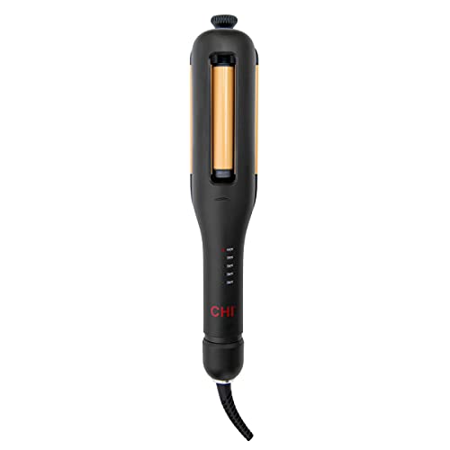 CHI Ceramic Multi-Wave Styler - Hairstyles with Adjustable Barrel for Customizable Waves, Reduces Frizz & Static and Increases Shine, Black