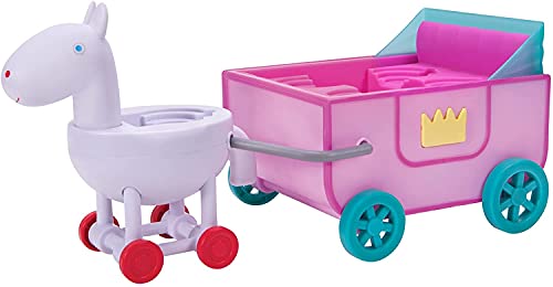 Peppa Pig Peppa Princess Carriage Vehicle Playset - Includes Peppa and Sir George Character Figures with Talking Carriage - Toy Gift for Kids - Ages 2+