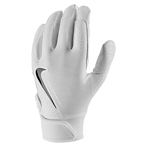 Nike Adult Hyperdiamond 2.0 Batting Gloves White | Black Large