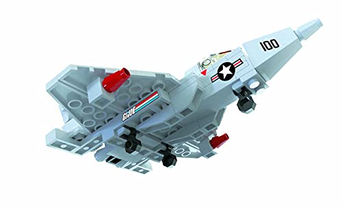 Forever Clever GI Joe Skystriker & Night Raven Jet Fighter Construction Set (150 Total Pieces)