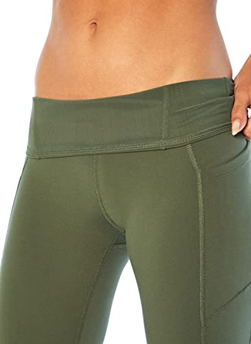 Jessica Simpson Sportswear Women's Standard Tummy Control Pocket Ankle Legging, Thyme, Medium