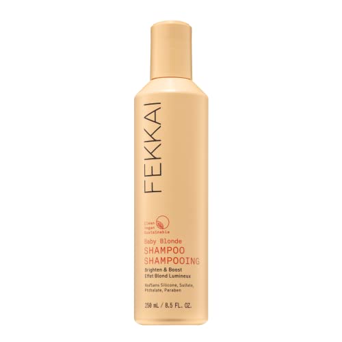 FEKKAI Baby Blonde Brighten & Boost Shampoo - 8.5 oz - Brightening Cleanser - Salon Grade, EWG Compliant, Vegan & Cruelty Free