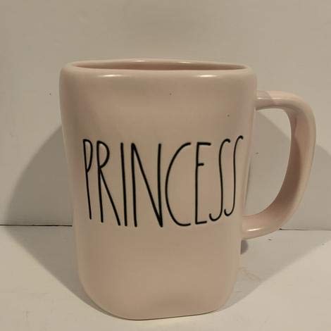 Rae Dunn PRINCESS + PRINCE Coffee Tea Mug Set - pink - white - 16 ounces - Ceramic - daughter girl son boy mother grandma friend mother's day birthday gift