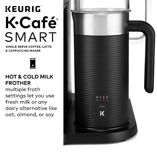 Keurig K-Cafe SMART Single Serve K-Cup Pod Coffee, Latte and Cappuccino Maker, Black