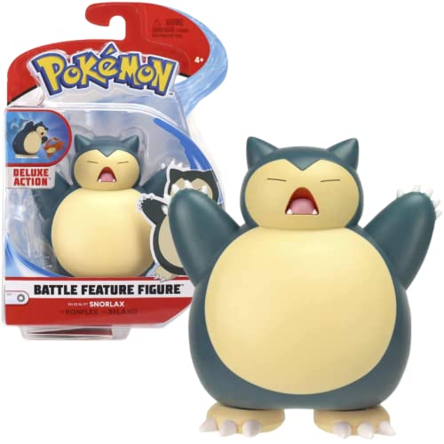 Pokemon Feature Battle Figure- Includes 4.5-Inch Snorlax