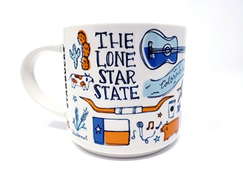 Starbucks Texas Coffee Mug, Been There Series Across The Globe Collection, 14 Ounces