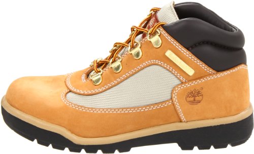 Timberland Leather and Fabric Field Boot (Toddler/Little Kid/Big Kid),Wheat,6 M US Big Kid