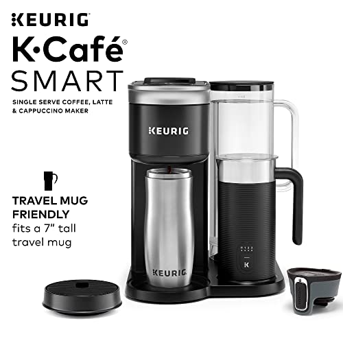 Keurig K-Cafe SMART Single Serve K-Cup Pod Coffee, Latte and Cappuccino Maker, Black