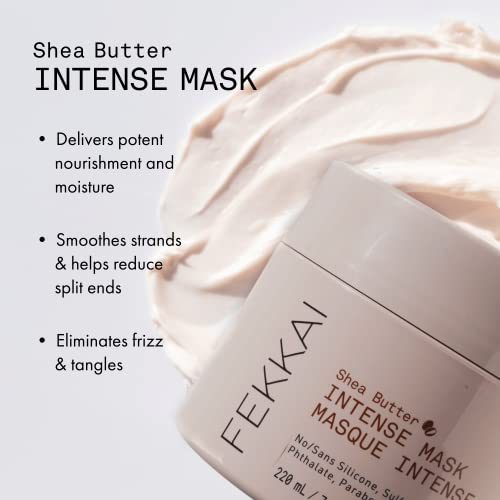 FEKKAI Shea Butter Intense Mask - Conditions & Softens Hair - Salon Grade, EWG Compliant, Vegan & Cruelty Free