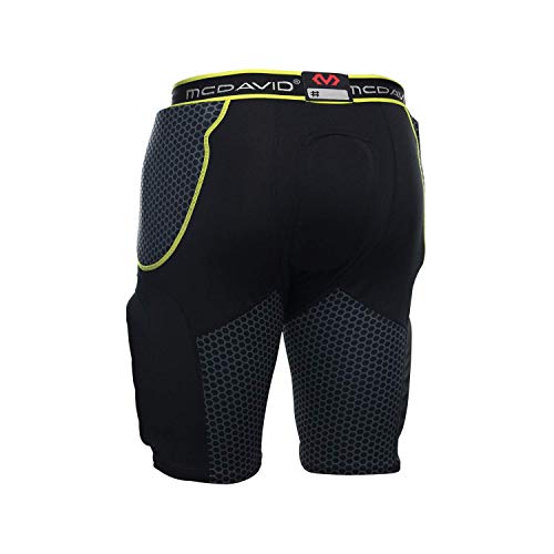 McDavid Football Padded Girdle Compression Shorts with Hard-Shell Thigh Protection. Hip and Tailbone Soft Pads and Cup Pocket