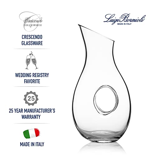 Luigi Bormioli Crescendo 48 Ounce Carafe, Crystal SON-hyx Glass, Made In Italy.