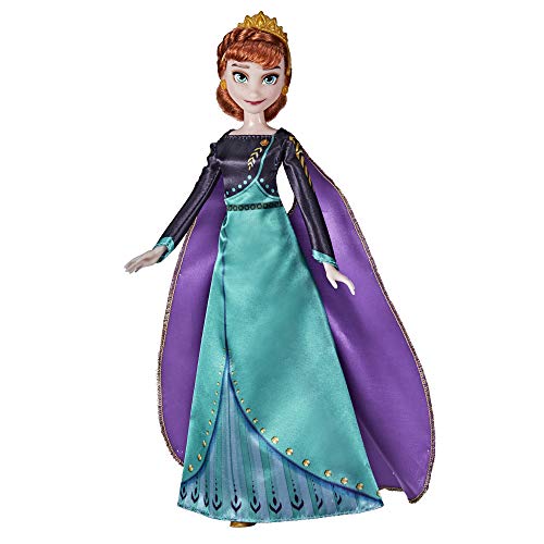 Frozen Disney's 2 Queen Anna Fashion Doll, Dress, Shoes, and Long Red Hair, Toy for Kids 3 Years Old and Up