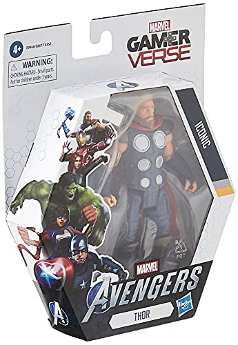 Hasbro Marvel Gamerverse 6-inch Thor Action Figure Toy, Iconic Armor Skin, Ages 4 and Up