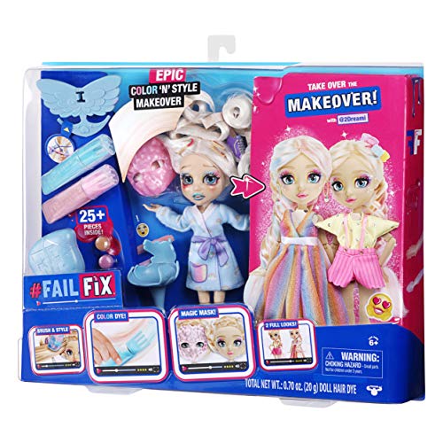 Failfix 2Dreami Epic Color 'N' Style Makeover Doll Pack - 8.5" Fashion Doll