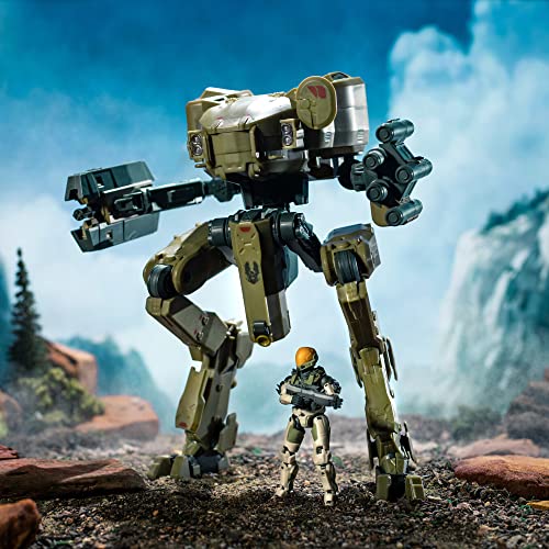 HALO Deluxe Figure - UNSC Mantis and Spartan EVA - Armor Defense System - Build Out Your Universe, Multicolor