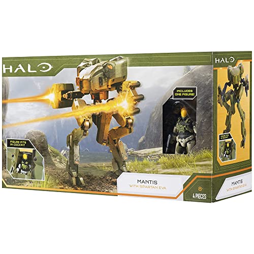 HALO Deluxe Figure - UNSC Mantis and Spartan EVA - Armor Defense System - Build Out Your Universe, Multicolor