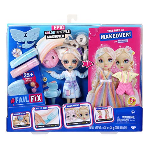 Failfix 2Dreami Epic Color 'N' Style Makeover Doll Pack - 8.5" Fashion Doll