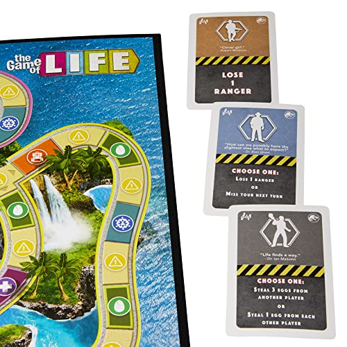 Hasbro Gaming The Game of Life Jurassic Park Edition, Family Board Game for Kids Ages 8 and Up, Inspired by The Original Hit Movie