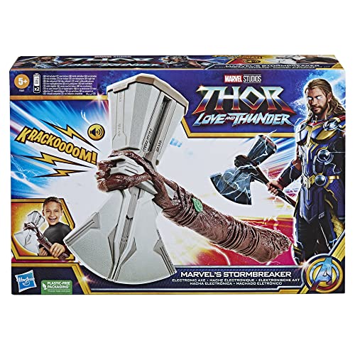 Marvel Hasbro Studios’ Thor: Love and Thunder Stormbreaker Electronic Axe Thor Roleplay Toy with Sound FX, Toys for Kids Ages 5 and Up