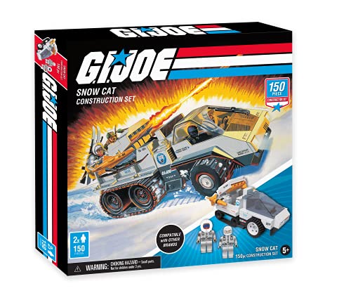 GI Joe Snowcat Military Vehicle Toy Construction Set, Building Kit (150 Total Pieces)