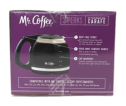 Mr. Coffee Replacement Carafe,12cups, Black