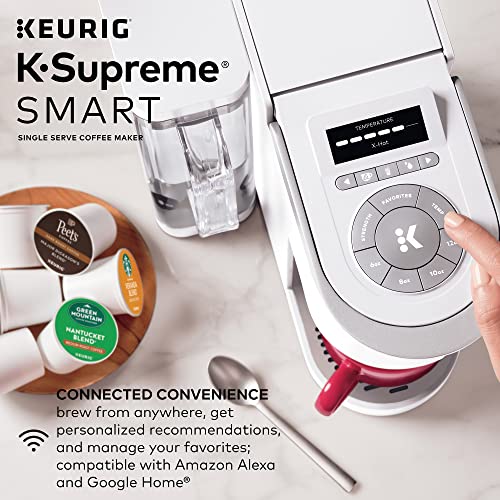 Keurig K-Supreme SMART Coffee Maker, MultiStream Technology, Brews 6-12oz Cup Sizes, White