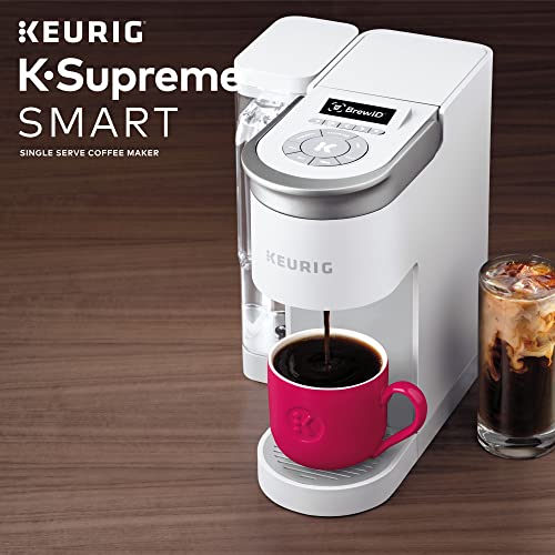 Keurig K-Supreme SMART Coffee Maker, MultiStream Technology, Brews 6-12oz Cup Sizes, White