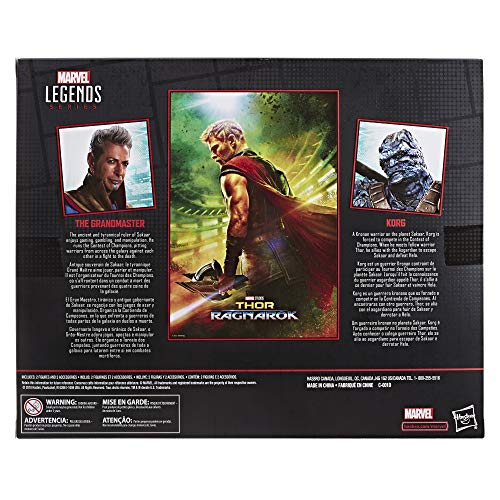 Marvel Legends Series Thor: Ragnarok 6"-Scale Movie-Inspired Grandmaster & Korg Collectible Action Figure Ages 4 and up, 2 Pack