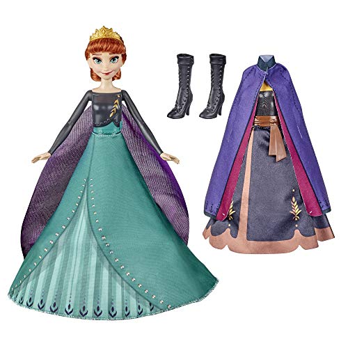 Disney Frozen 2 Anna's Queen Transformation Fashion Doll with 2 Outfits and 2 Hair Styles, Toy Inspired 2