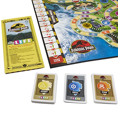 Hasbro Gaming The Game of Life Jurassic Park Edition, Family Board Game for Kids Ages 8 and Up, Inspired by The Original Hit Movie