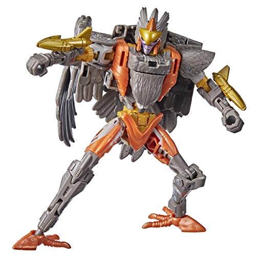 Transformers Toys Generations War for Cybertron: Kingdom Deluxe WFC-K14 Airazor Action Figure - Kids Ages 8 and Up, 5.5-inch