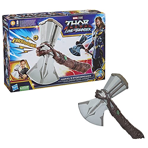 Marvel Hasbro Studios’ Thor: Love and Thunder Stormbreaker Electronic Axe Thor Roleplay Toy with Sound FX, Toys for Kids Ages 5 and Up